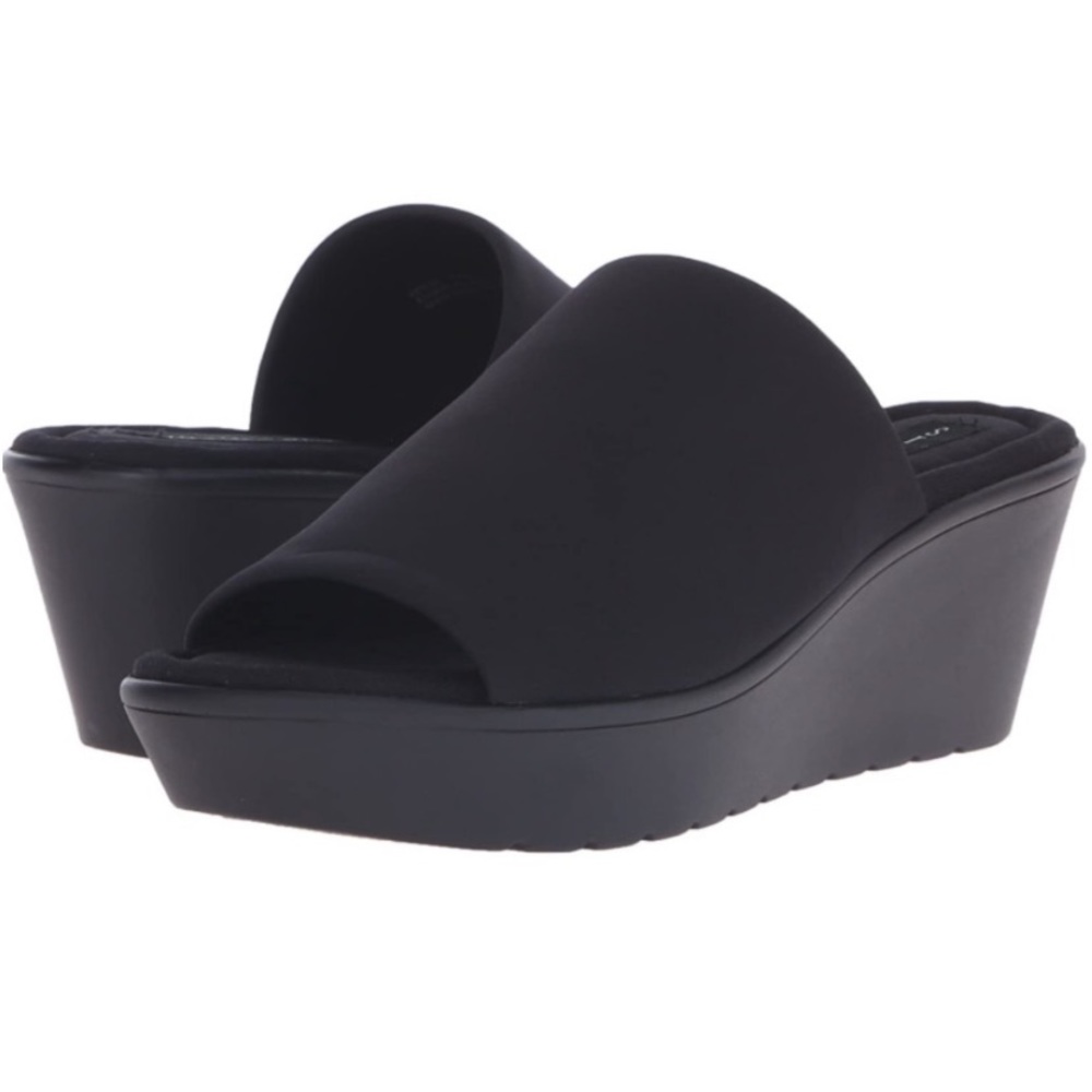 Steve by Steve Madden Beebe Black Wedge Y2K Platform Sandals 9M